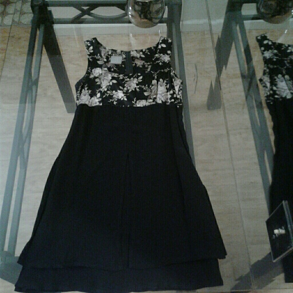 Black floral dress